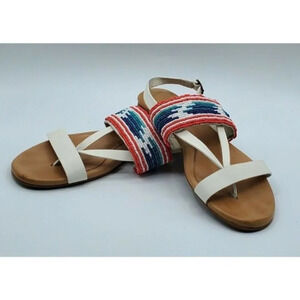 UGG White Leather Band Thong SANDALS Verona SW